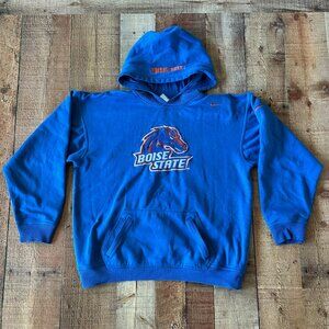 Boise State Nike Team Blue Hoodie Sweatshirt Youth L Cotton/Polyester Blend
